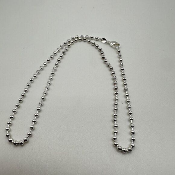 SALE! Unisex 16” silver plated ball chain necklace! - Picture 2 of 7